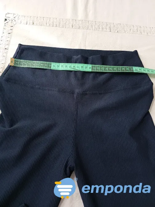 Calza azul acanalada. Cintura ancha, buen ajuste (Nueva) Floresta - imagen 2