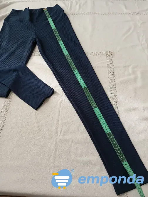 Calza azul acanalada. Cintura ancha, buen ajuste (Nueva) Floresta - imagen 1