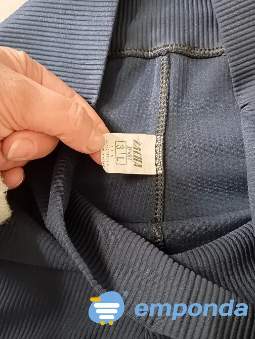 Calza azul acanalada. Cintura ancha, buen ajuste (Nueva) Floresta - imagen 4