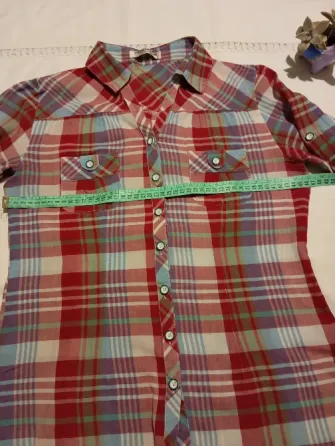 Camisa cuadriculada, entallada. Manga larga/corta. IMPECABLE Floresta