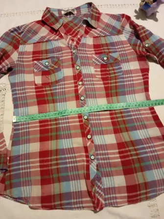 Camisa cuadriculada, entallada. Manga larga/corta. IMPECABLE Floresta