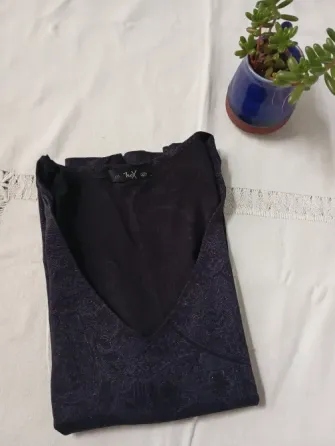 Musculosa de vestir, escote en V (Nuevas s/etiq) Floresta