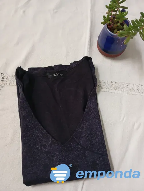 Musculosa de vestir, escote en V (Nuevas s/etiq) Floresta - imagen 4