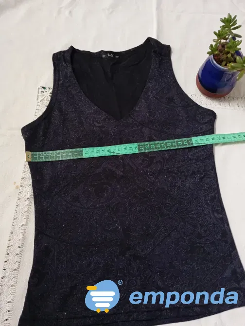 Musculosa de vestir, escote en V (Nuevas s/etiq) Floresta - imagen 2