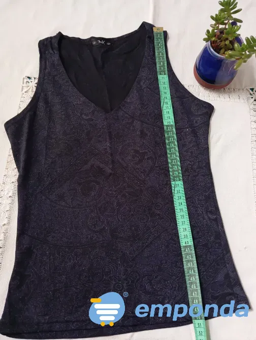 Musculosa de vestir, escote en V (Nuevas s/etiq) Floresta - imagen 1