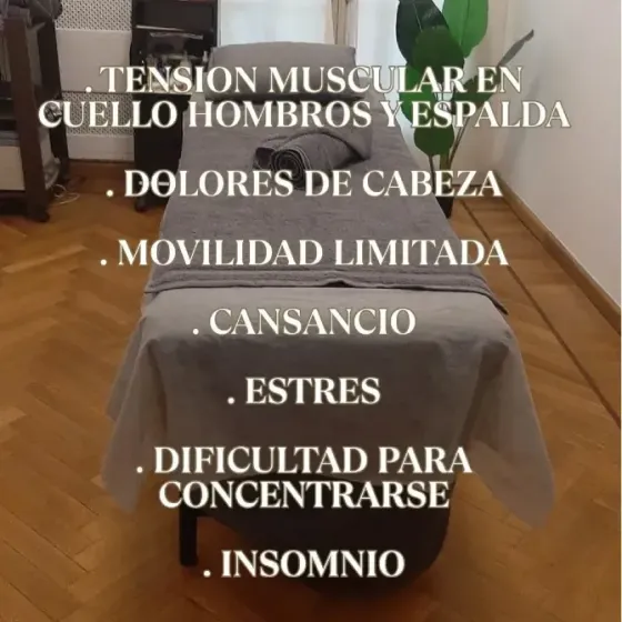 Masaje descontracturante craneal, facial, deportivo Rosario