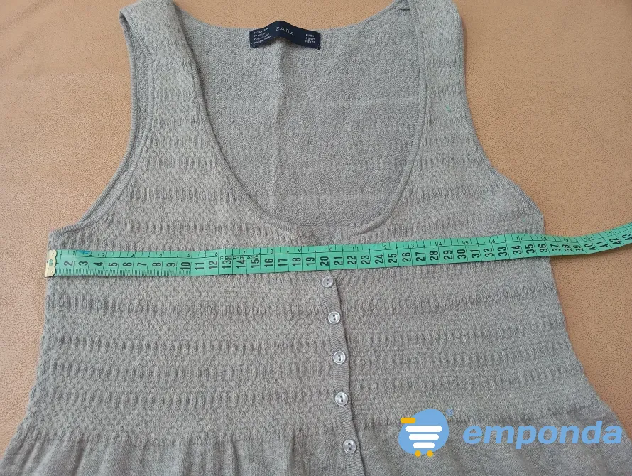 Vestido tipo musculosa, con botones. Zara Floresta - imagen 2