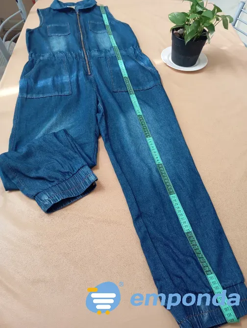 Enterito, mono de jean sin mangas Floresta - imagen 1