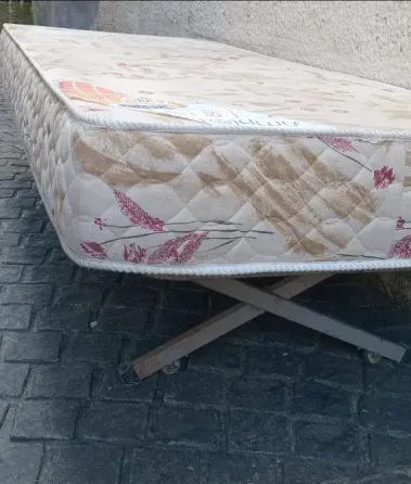 Colchón de 1 Plaza + Cama Catre Regulable Colegiales