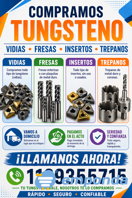 Compramos todo tipo de tungsteno Villa Devoto - imagen 1