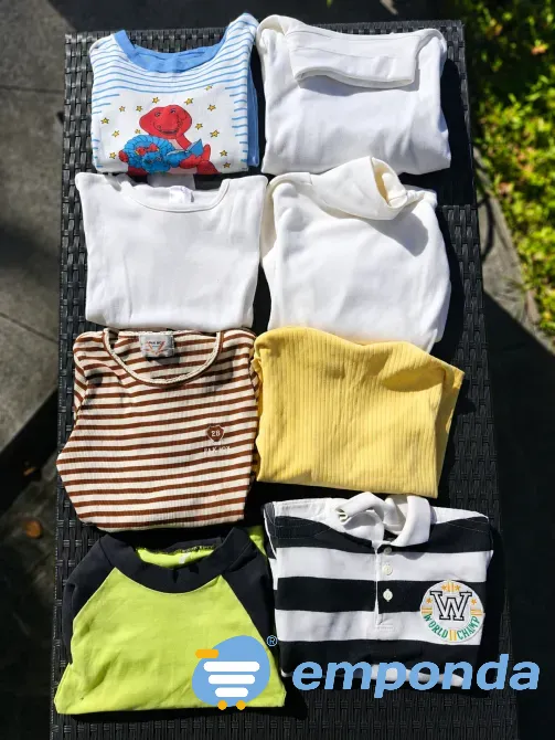 Remeras Manga Larga x8 Niños Talle 8/10 Colegiales - imagen 1