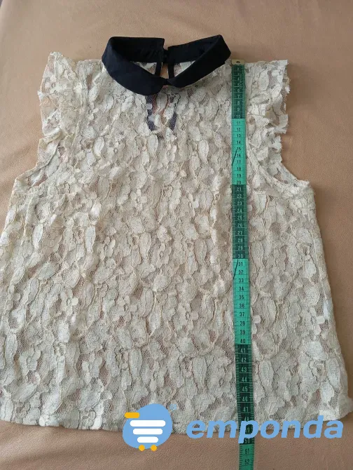 Blusa manga princesa, super delicada con brillos dorados Floresta - imagen 5