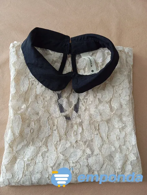 Blusa manga princesa, super delicada con brillos dorados Floresta - imagen 4