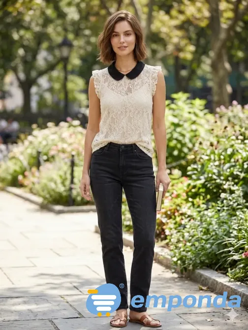 Blusa manga princesa, super delicada color crema. IMPECABLE Floresta - imagen 1