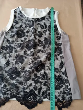 Blusa combinada super elegante Zara Woman. Impecable Floresta