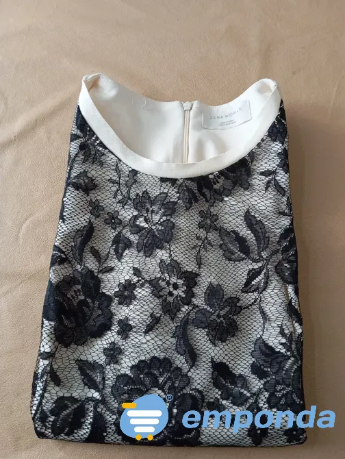 Blusa combinada super elegante Zara Woman. Impecable Floresta - imagen 3