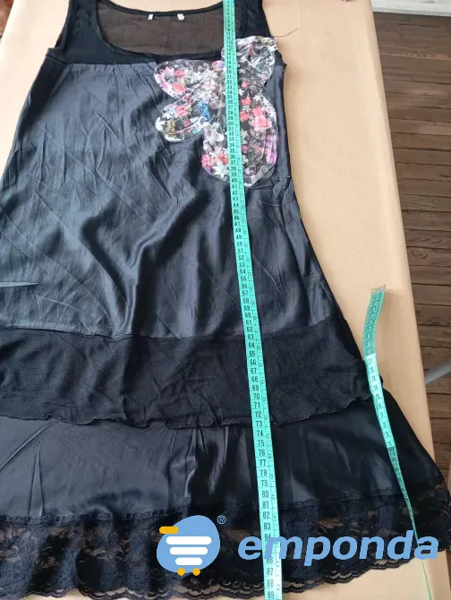 Vestido negro tipo solero vintage. Impecable Floresta - imagen 4