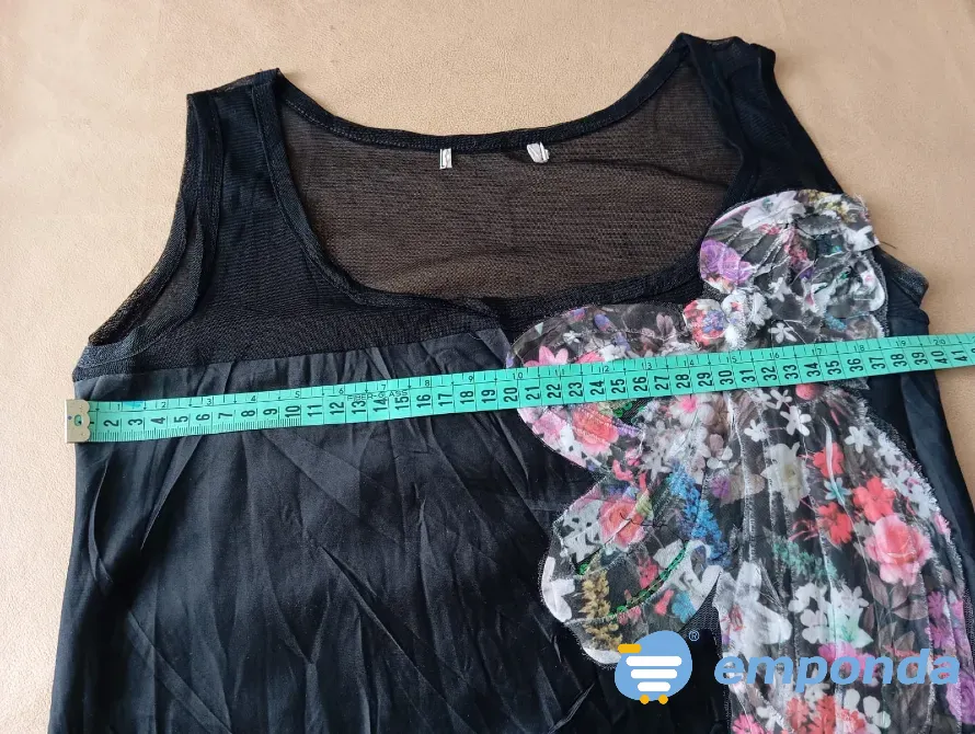 Vestido negro tipo solero vintage. Impecable Floresta - imagen 2