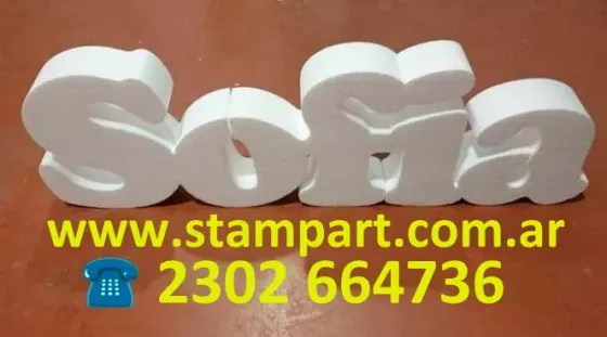 Carteleria personalizada, letras corporeas, vinilos ploteado General Pico