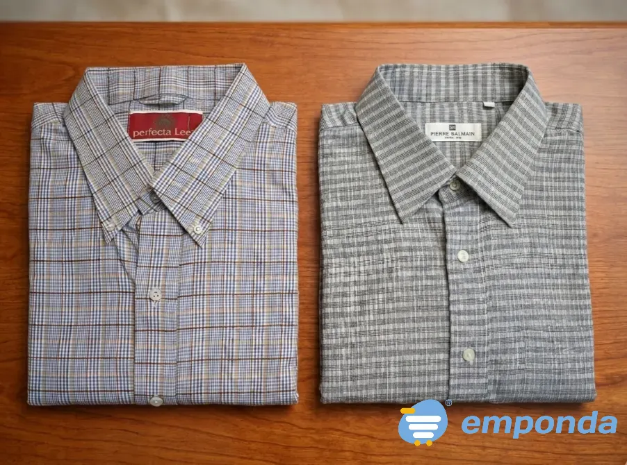 Camisa importada Hombre Escosesa T.XL Nueva 2 modelos Colegiales - imagen 1