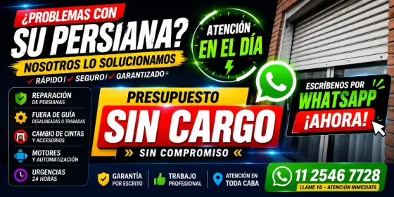 Arreglo y venta de persianas de PVC, madera, metálicas Recoleta