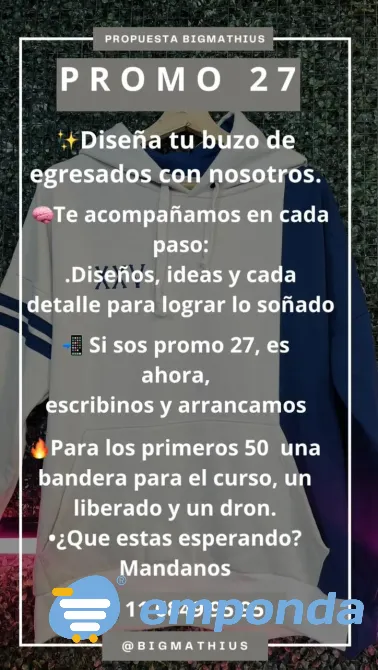 Buzos de egresados Big mathius Morón - imagen 3