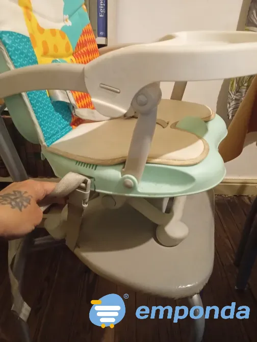 Silla de comer para bebe tipo booster transportable Floresta - imagen 4