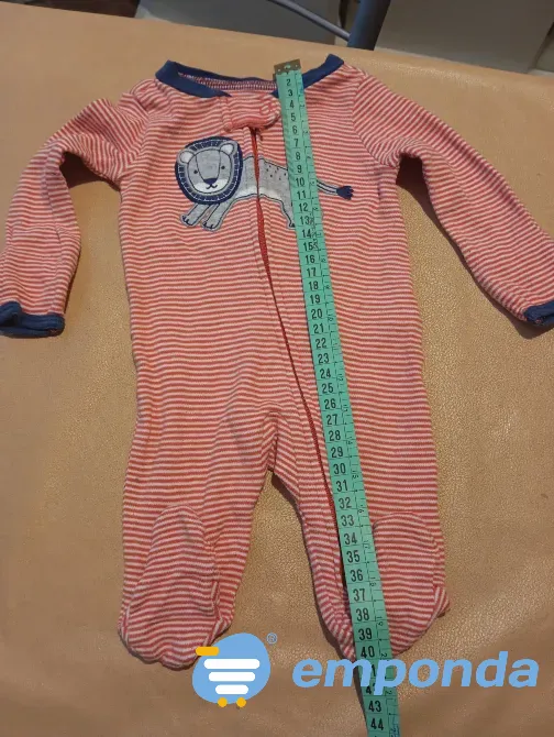 Body de bebe Carter´s manga larga, rayado Floresta - imagen 1