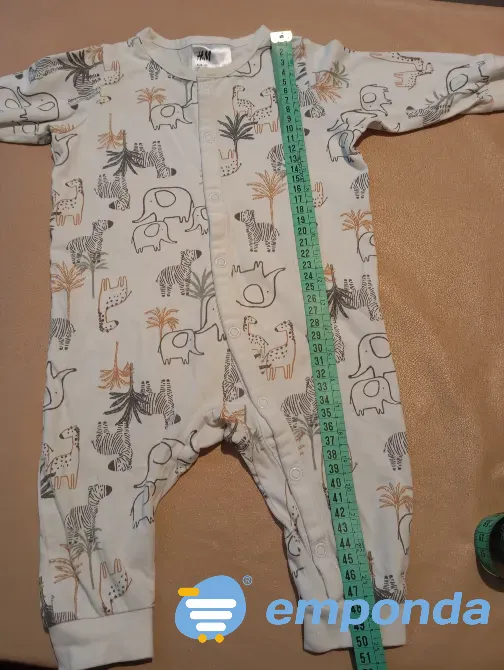 Body de bebe H & M. Manga larga, sin pie Floresta - imagen 1