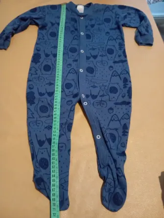 Enterito, body de bebe. Azul con pie Floresta