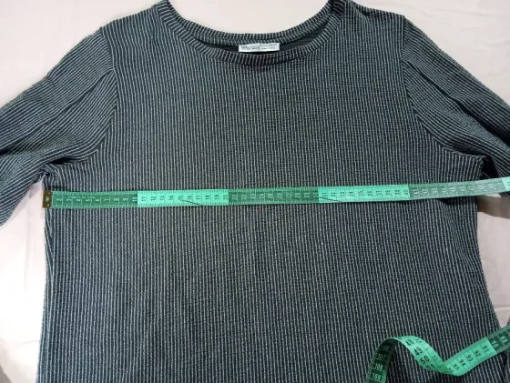 Camiseta Zara manga larga semi oxford Floresta