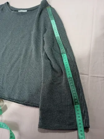 Camiseta Zara manga larga semi oxford Floresta