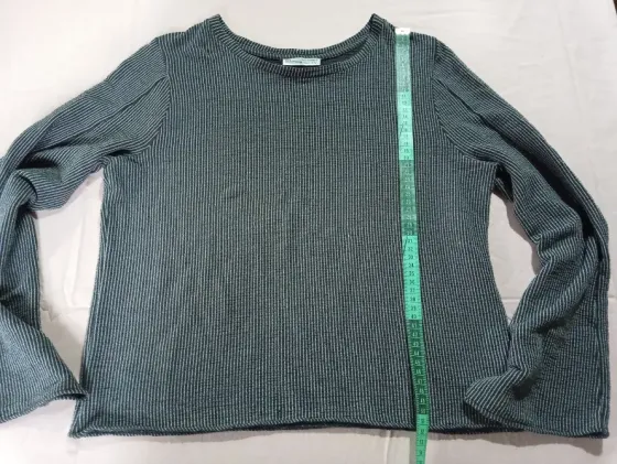 Camiseta Zara manga larga semi oxford Floresta