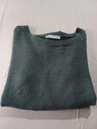 Camiseta Zara manga larga semi oxford Floresta