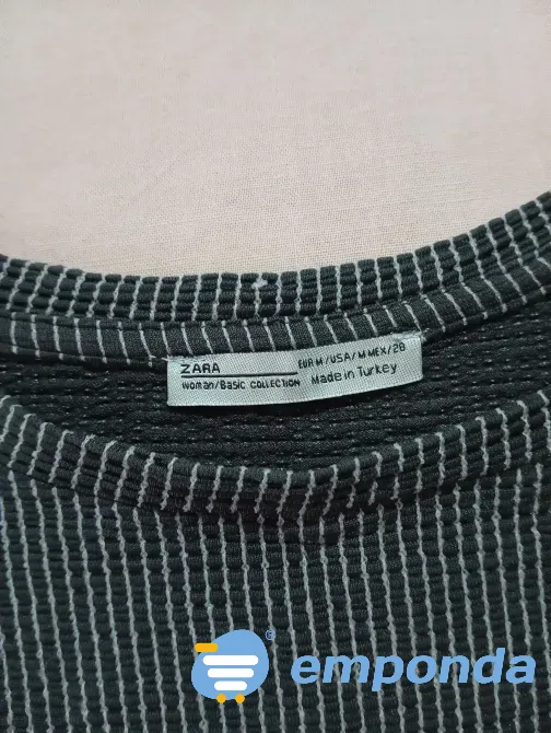 Camiseta Zara manga larga semi oxford Floresta - imagen 5