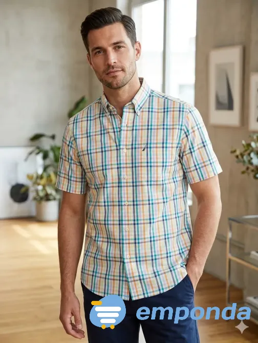 Camisa de hombre, cuadriculada. Impecable Floresta - imagen 1