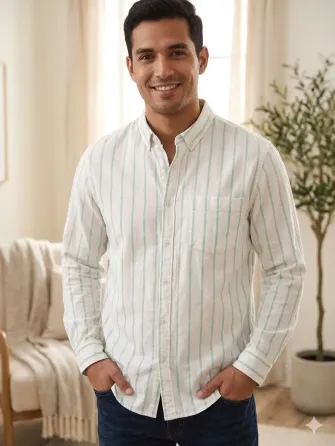 Camisa de hombre, rayada. Impecable Floresta
