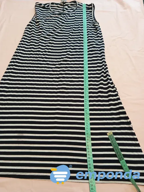 Vestido básico, cuello redondo, breteles anchos y aberturas Floresta - imagen 2