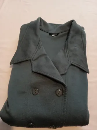 Blazer largo cruzado, cuello solapa clásico, entallado Floresta