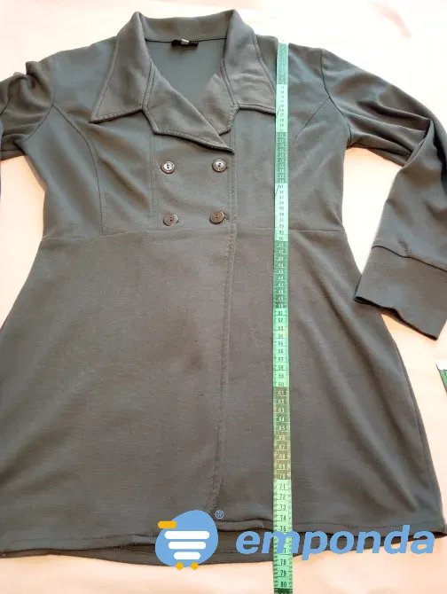 Blazer largo cruzado, cuello solapa clásico, entallado Floresta - imagen 2
