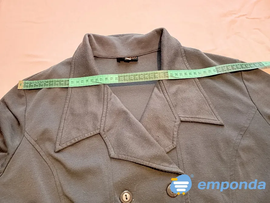 Blazer largo cruzado, cuello solapa clásico, entallado Floresta - imagen 4