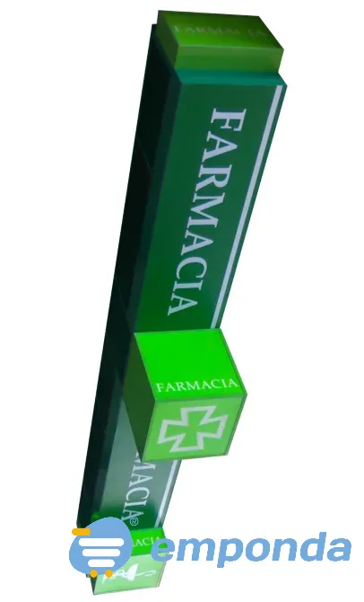 Cartel para clínicas con letras de acrílico con luz led Lanús - imagen 1