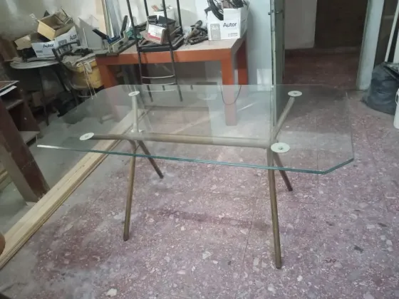 Mesa de vidrio rectangular Lanús