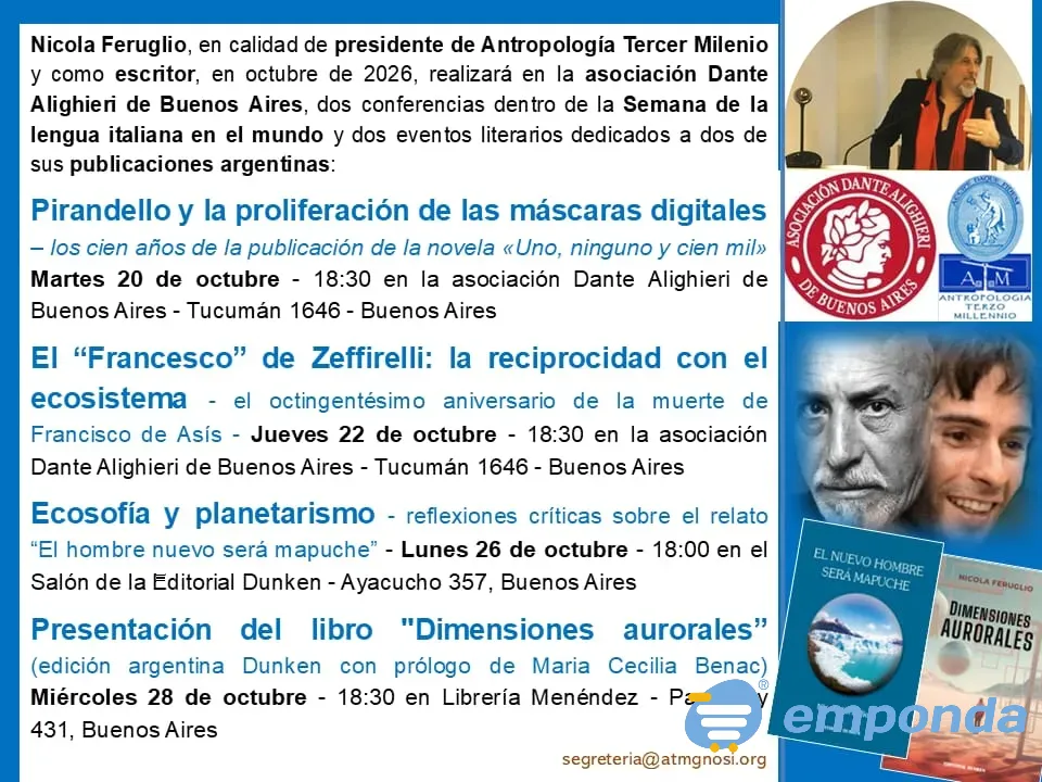 Nicola Feruglio a la Dante de Buenos Aires y 2 libros San Nicolás - imagen 1