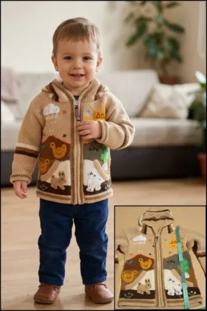 Saco de lana para bebe "Patagonia" Floresta