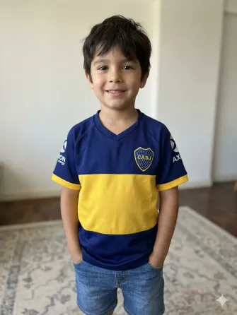 Remera de boca para niños. Impecable Floresta