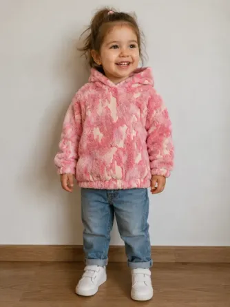 Buzo peludito para nena. Impecable Floresta