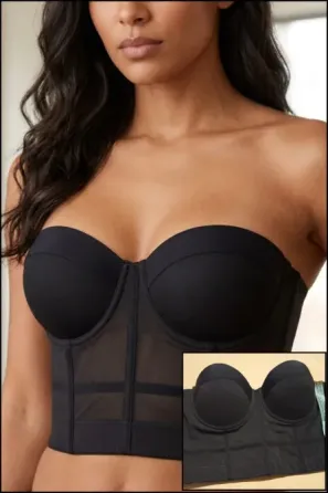 Corset, corpiño armado sin bretel Floresta