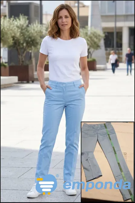 Pantalon tobillero, tipo de vestir, celeste. Nuevo Floresta - imagen 1