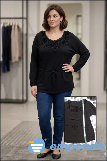 Blusa, camisola con pechera de raso. “Motivi”. IMPECABLE Floresta - imagen 1